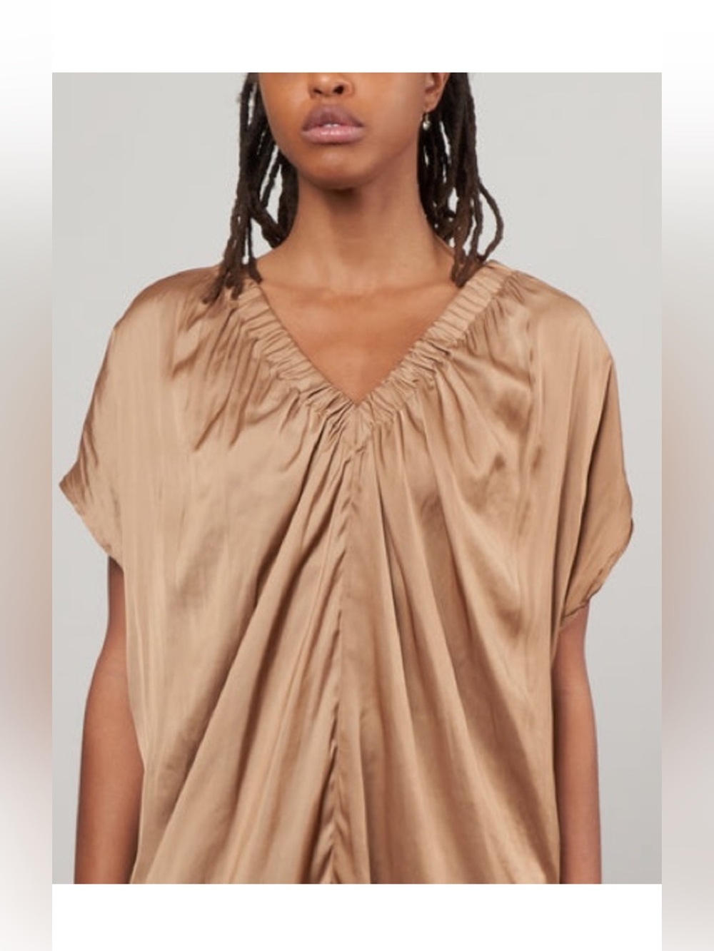 Zero + Maria Cornejo Silk Ivory Tilly Blouse Size 4